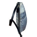 Christian Dior Vintage Denim Leather Trim  Saddle Pochette