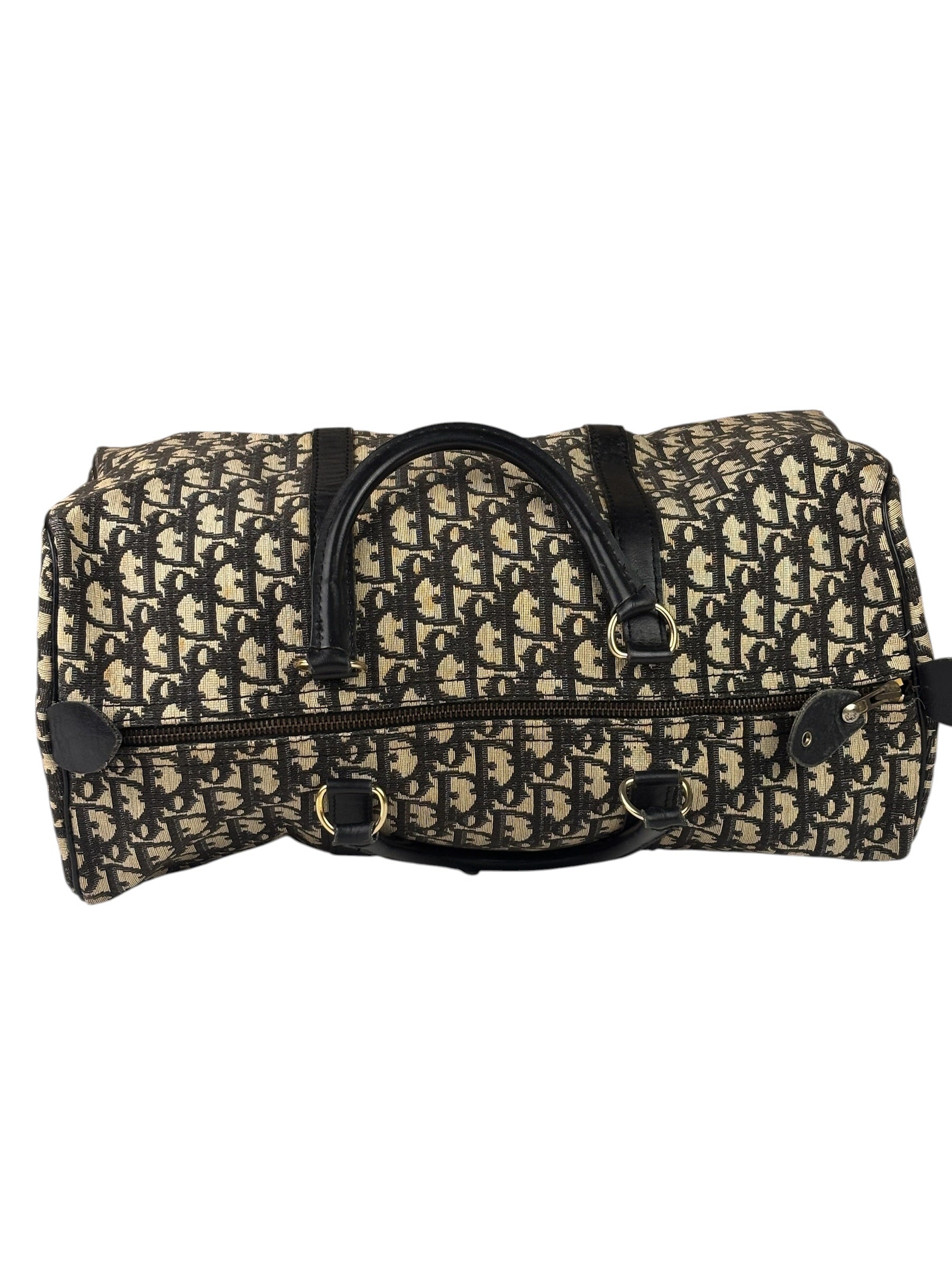 Christian Dior Vintage Black Trotter Boston Bag