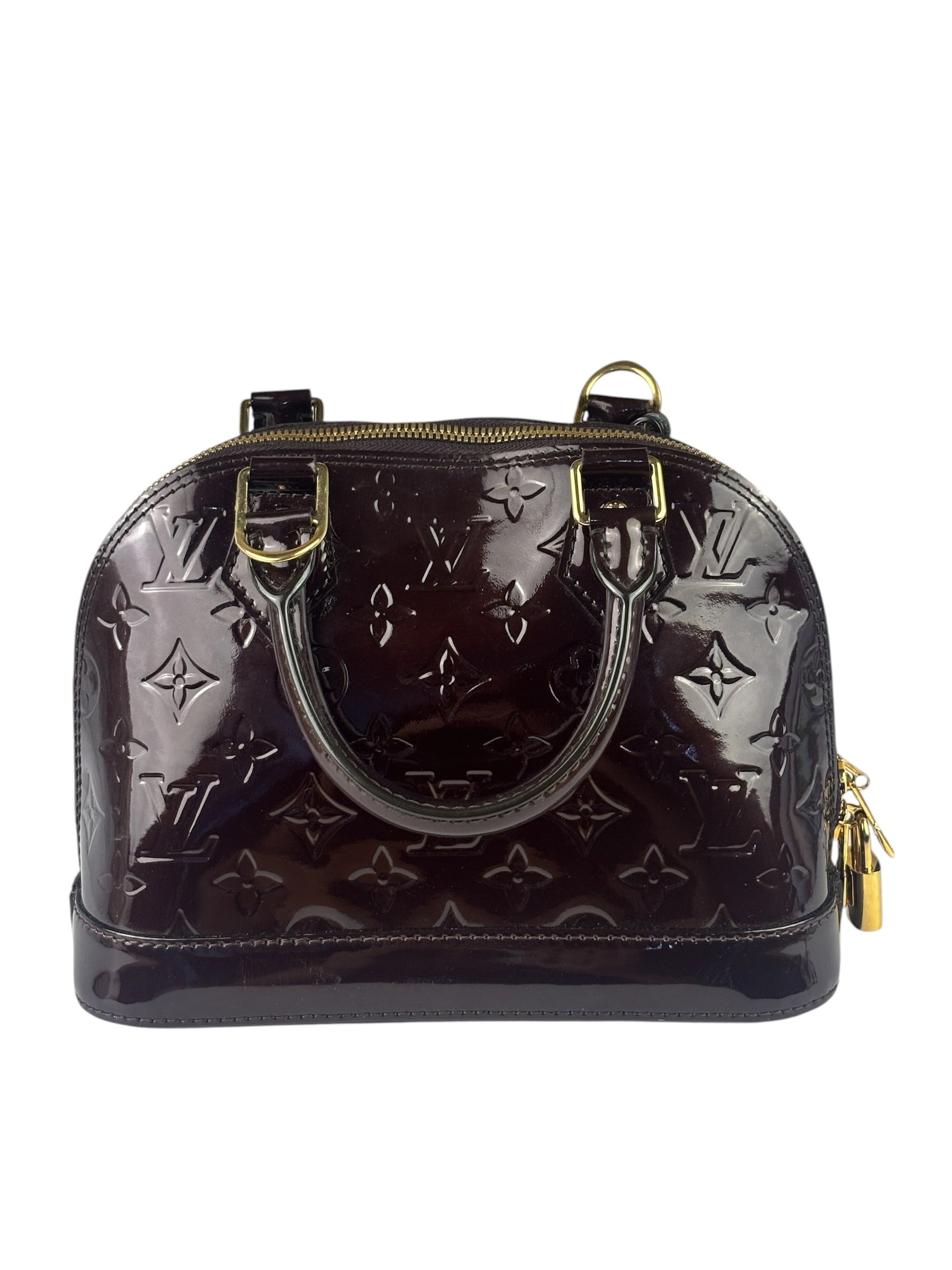 Louis Vuitton Amarante Vernis Alma BB Two-Way Bag
