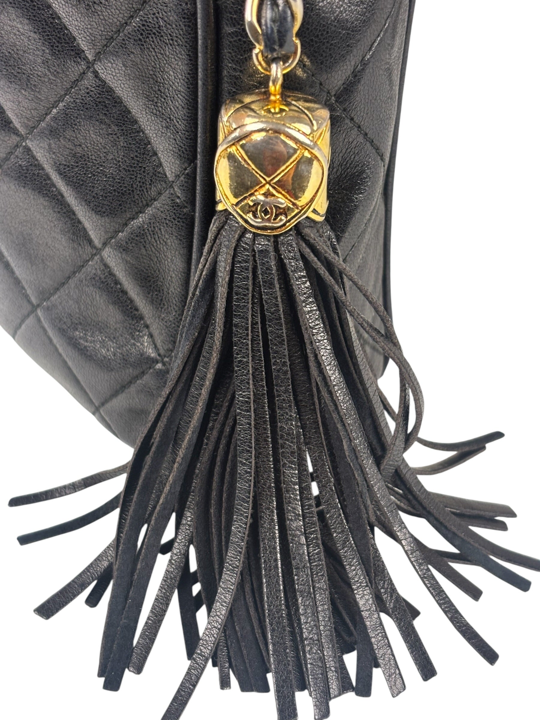 Chanel Black Diamond Stitch Camera Crossbody