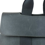 Hermes Black Canvas Leather Valparaiso Handbag