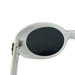 Chanel White Oval Sunglasses