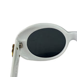 Chanel White Oval Sunglasses