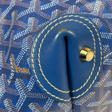 Goyard Blue Leather Goyardine Coated Canvas Shoulder Bag
