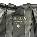 Prada Black Tessuto Nylon/Leather Waves Shoulder Bag