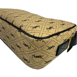 Saint Laurent YSL Beige Logo Print Crossbody Bag
