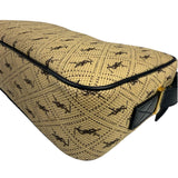 Saint Laurent YSL Beige Logo Print Crossbody Bag