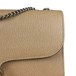 Gucci Beige Leather Medium GG Dollar Chain Shoulder Bag