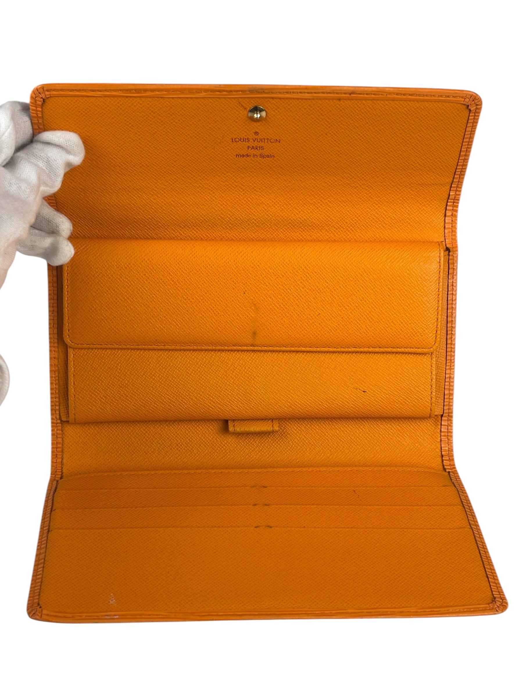 Louis Vuitton Orange Hue Epi Leather Wallet