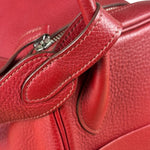 Hermes Rouge Clemence Leather Lindy 34
