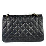 Chanel Black Lambskin Double Flap Bag 2017