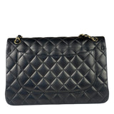 Chanel Black Lambskin Double Flap Bag 2017