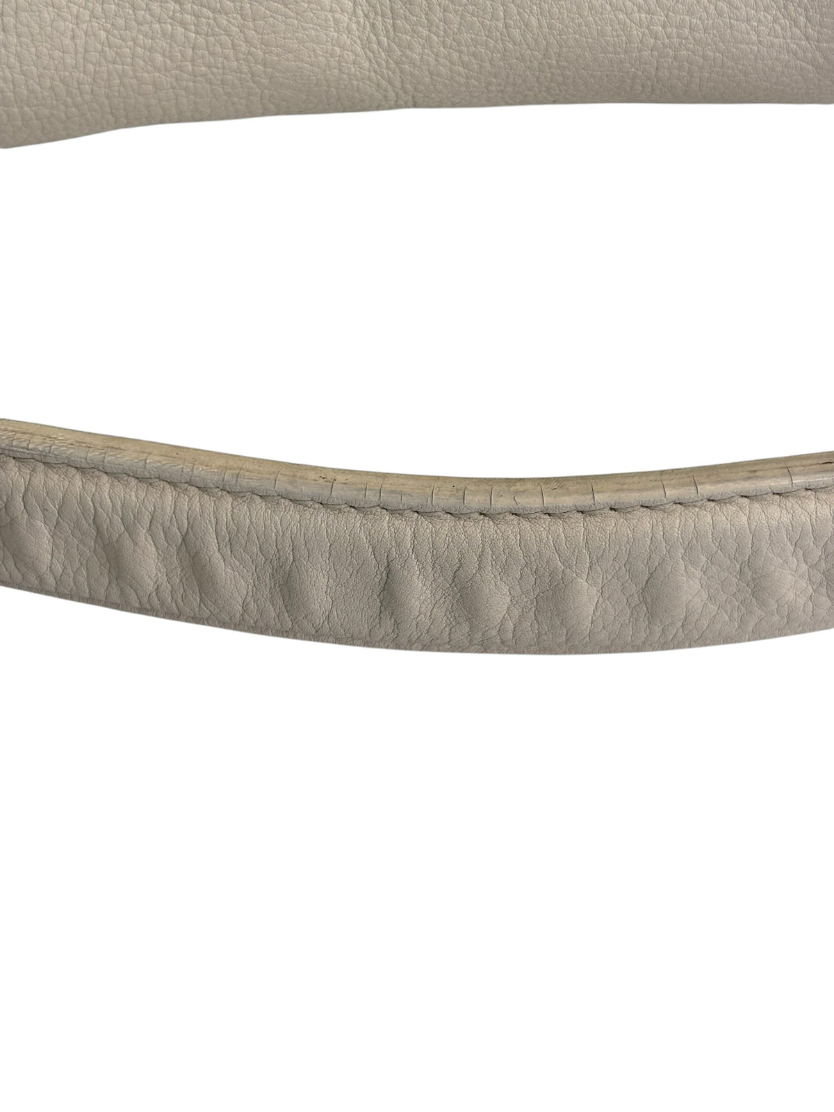 Gucci White Leather Techno Horsebit Shoulder Bag