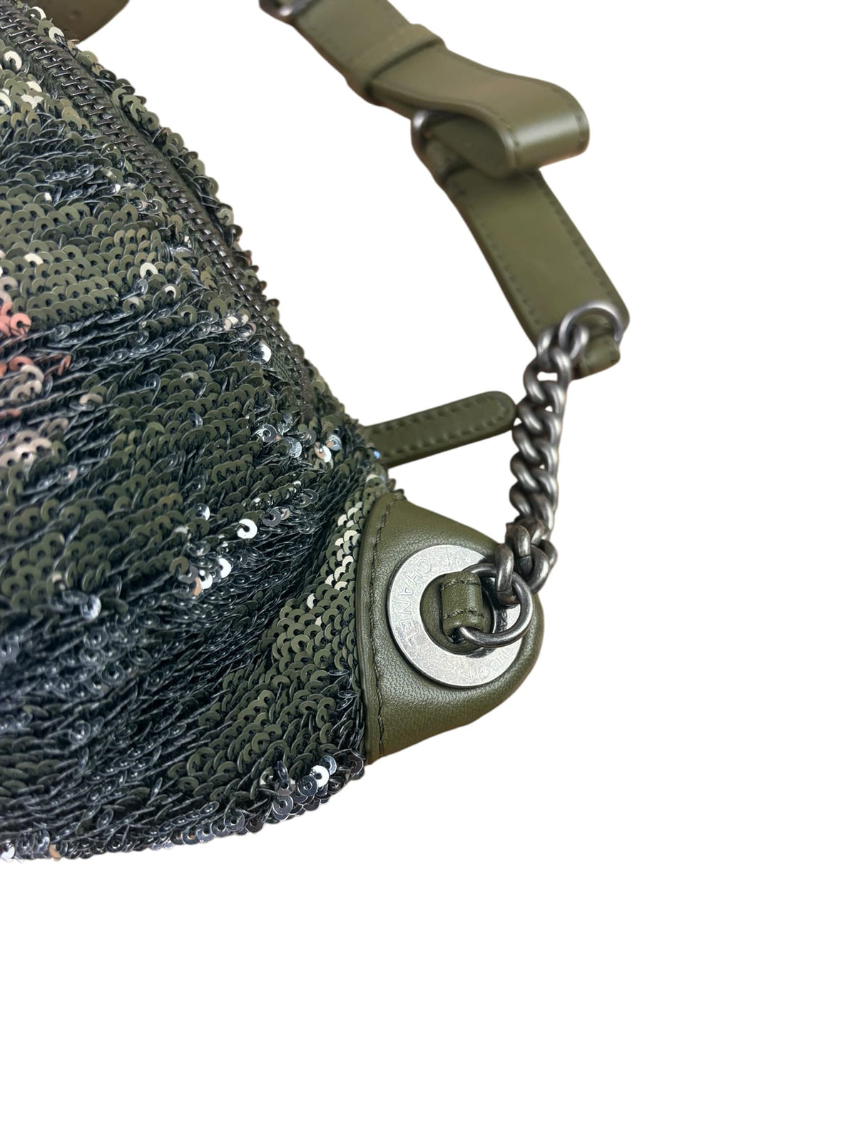 Chanel Olive Green Quilted Leather Trim Coco Cuba Fanny Pack Belt Bag 2017