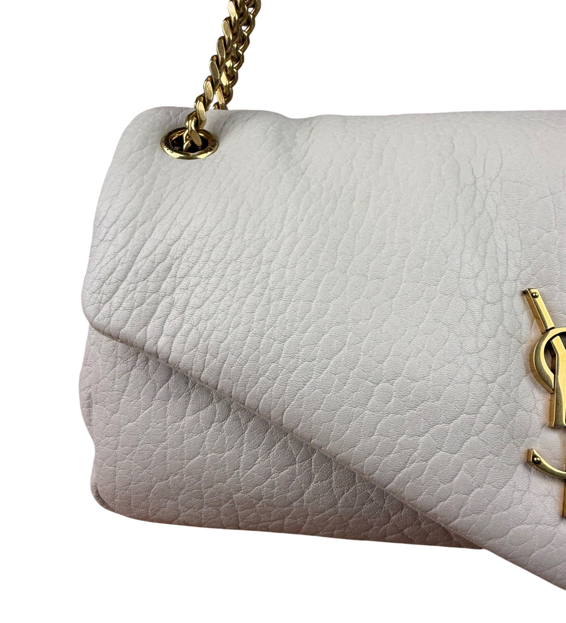 YSL Calypso Crema Soft Flap Bag