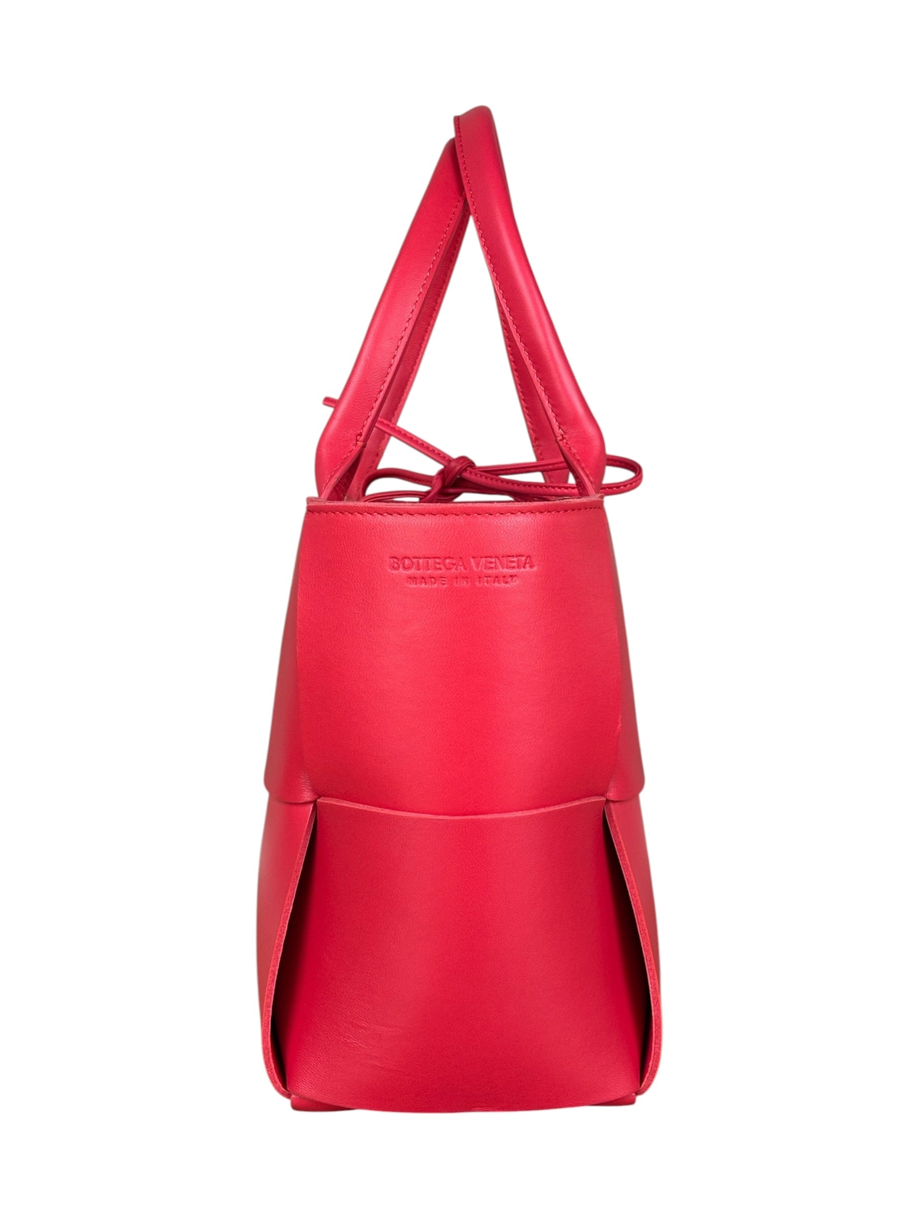 Bottega Veneta Red Leather Arco Tote Bag
