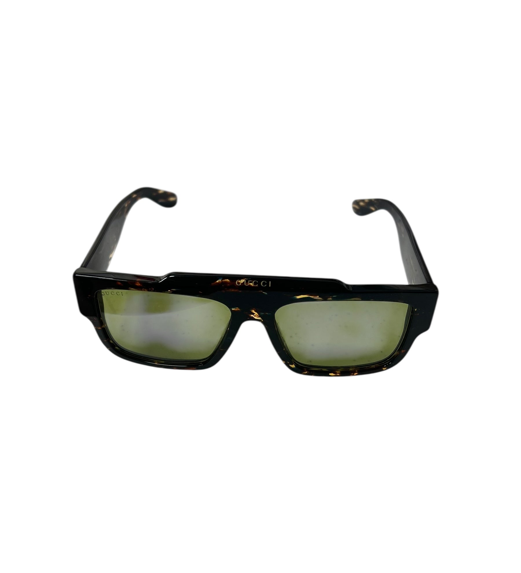 Gucci GG1460S Rectangular Tortoise Acetate Sunglasses