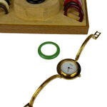 Gucci Interchangeable Bezel Watch Gold Plated Bangle