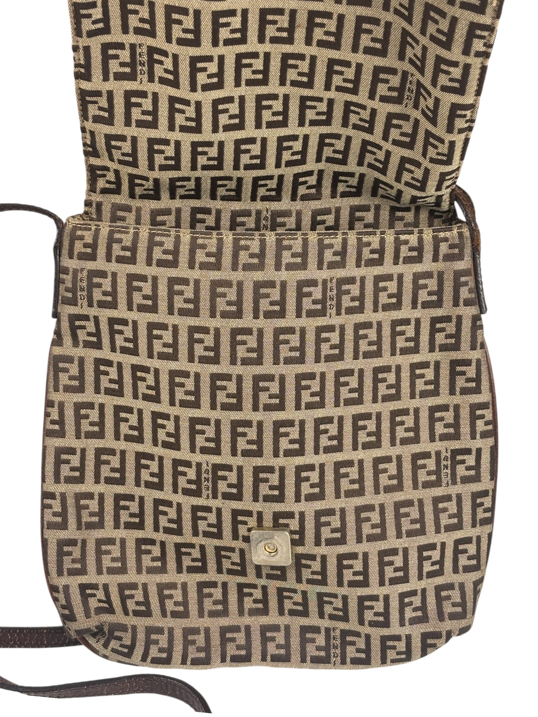 Fendi Canvas Monogram Zucchino Shoulder bag