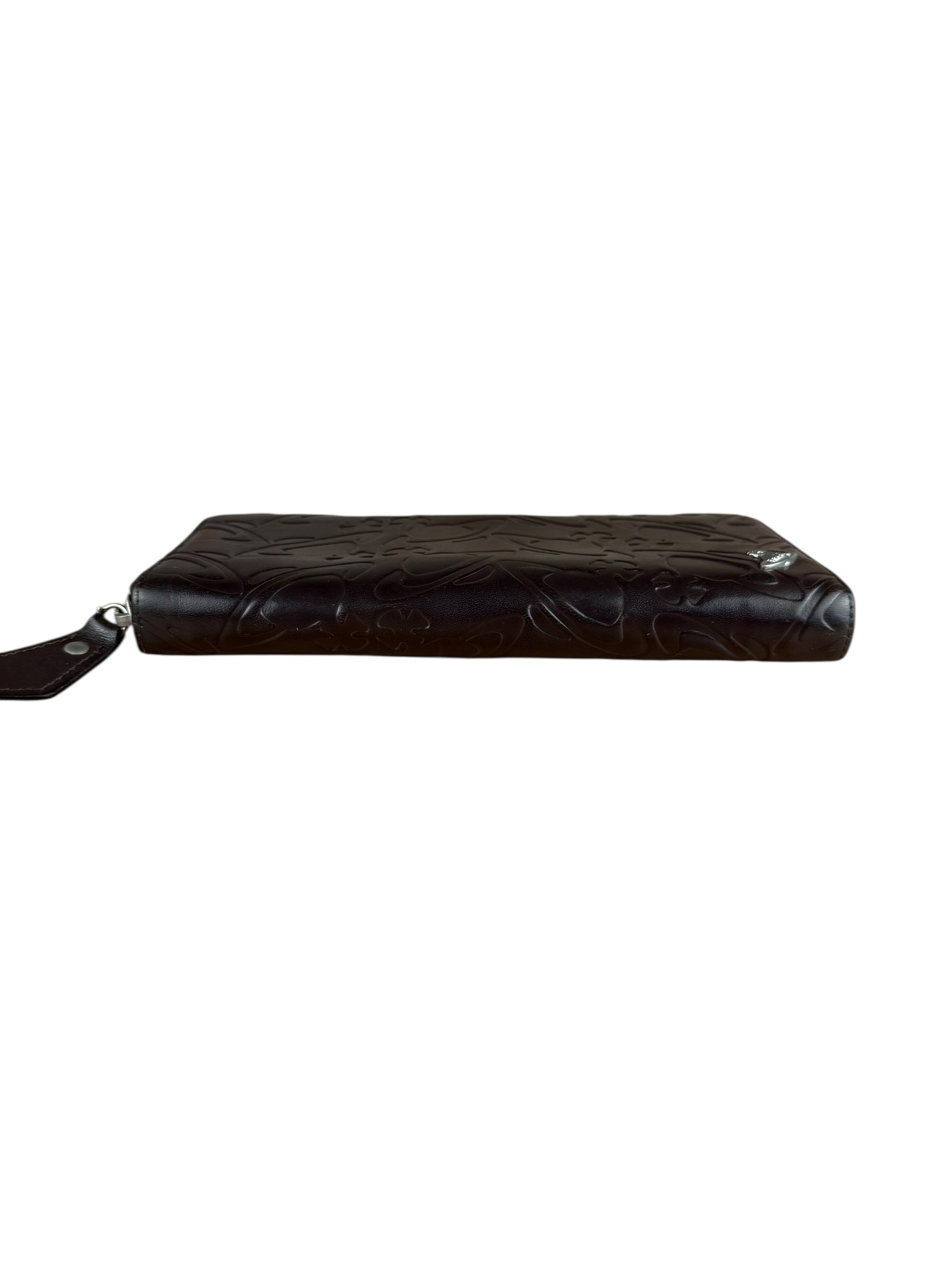 Vivienne Westwood Brown Leather Logo Zippy Wallet