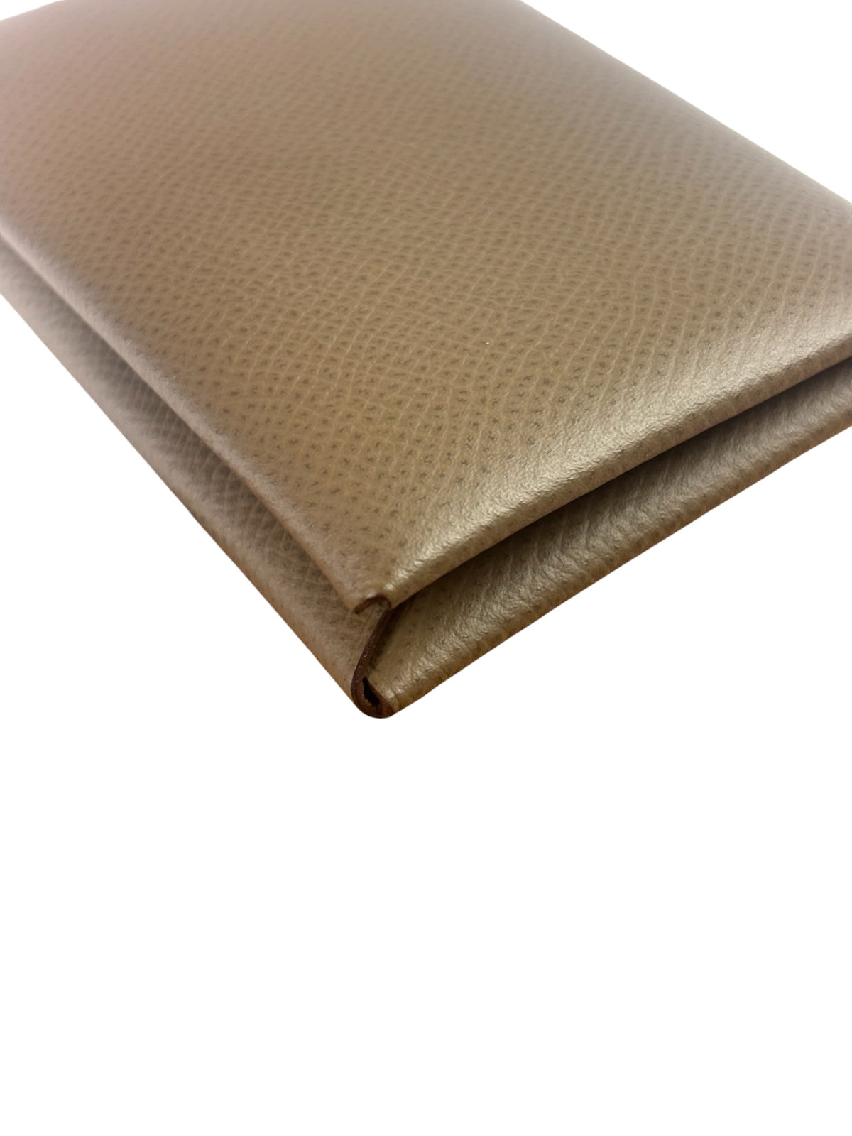 Hermes Beige Leather Calvi Coin Holder