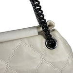 Chanel Beige Quilted Leather  Chain Shoulder Bag 2008