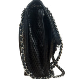 Chanel Black Perforated Leather Up in the Air Flap Bag 2012