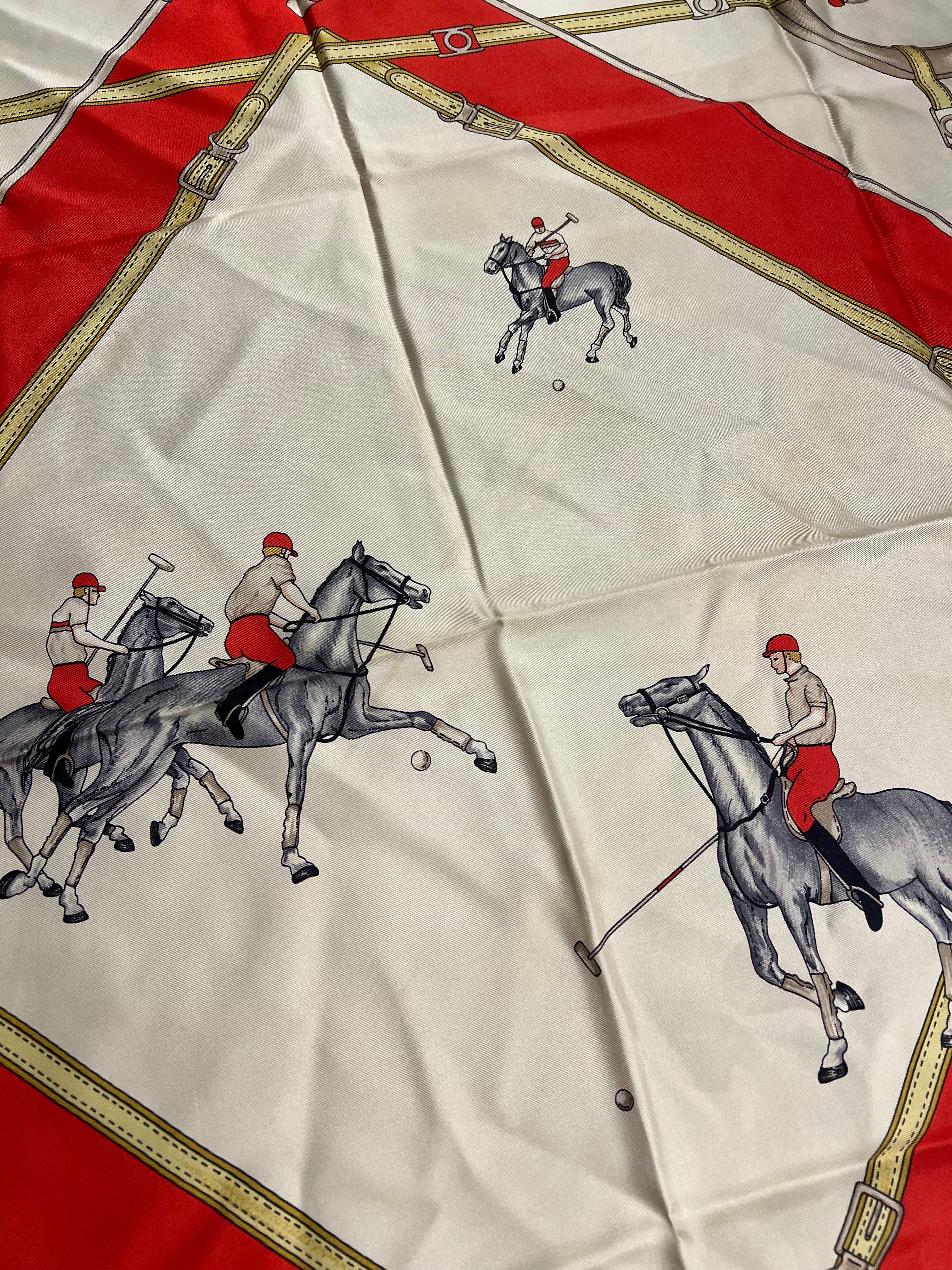 Gucci Vintage Polo Silk Scarf
