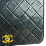 Chanel Black Quilted Single Flap Bag 1988