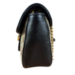 Gucci Beige/Black GG Marmont Shoulder Bag