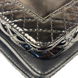 Chanel Black Patent Leather Boy Wallet on Chain Bag 2014