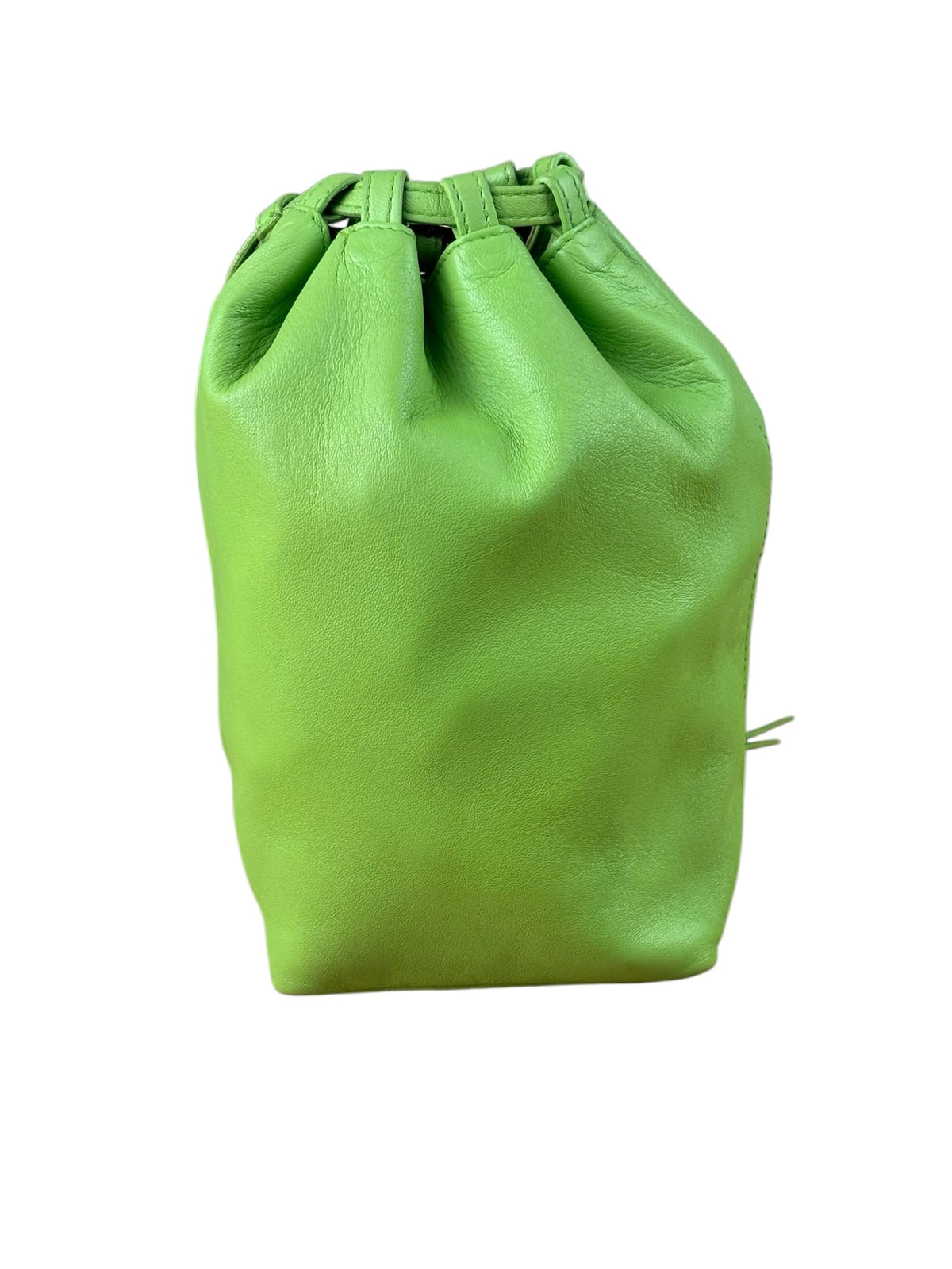Celine Bright Green Leather Small Bucket Bag