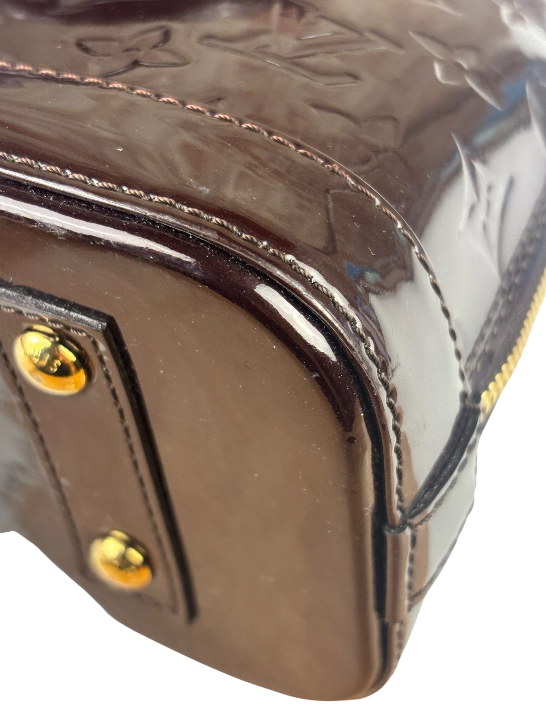 Louis Vuitton Amarante Vernis Alma BB Two-Way Bag