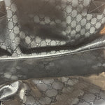 Gucci Black PVC GG Imprime Web Buckle Messenger Bag