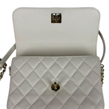 Chanel White Quilted Leather Side-Packs Dual Shoulder Bag 2019