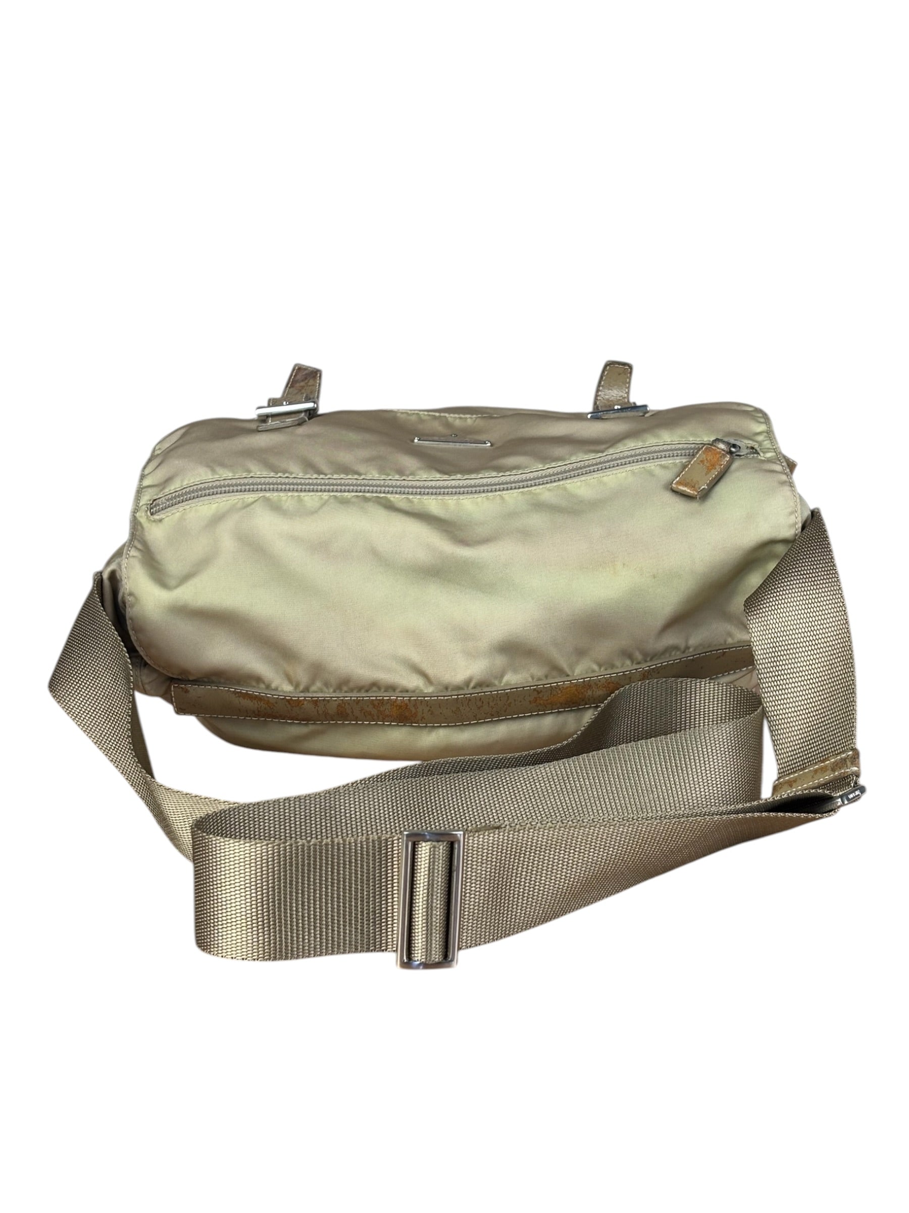 Prada Khaki Tessuto Nylon Messenger
