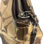 Coach Brown Leather Trim Signature Canvas Tote Bag
