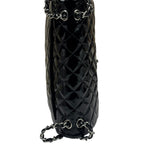 Chanel Black Quilted Patent Leather Double Flap Bag 2011