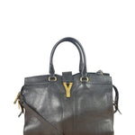 YSL Black Leather Cabas Chyc 2Way