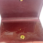 Louis Vuitton Burgundy Vernis Elise Compact Wallet