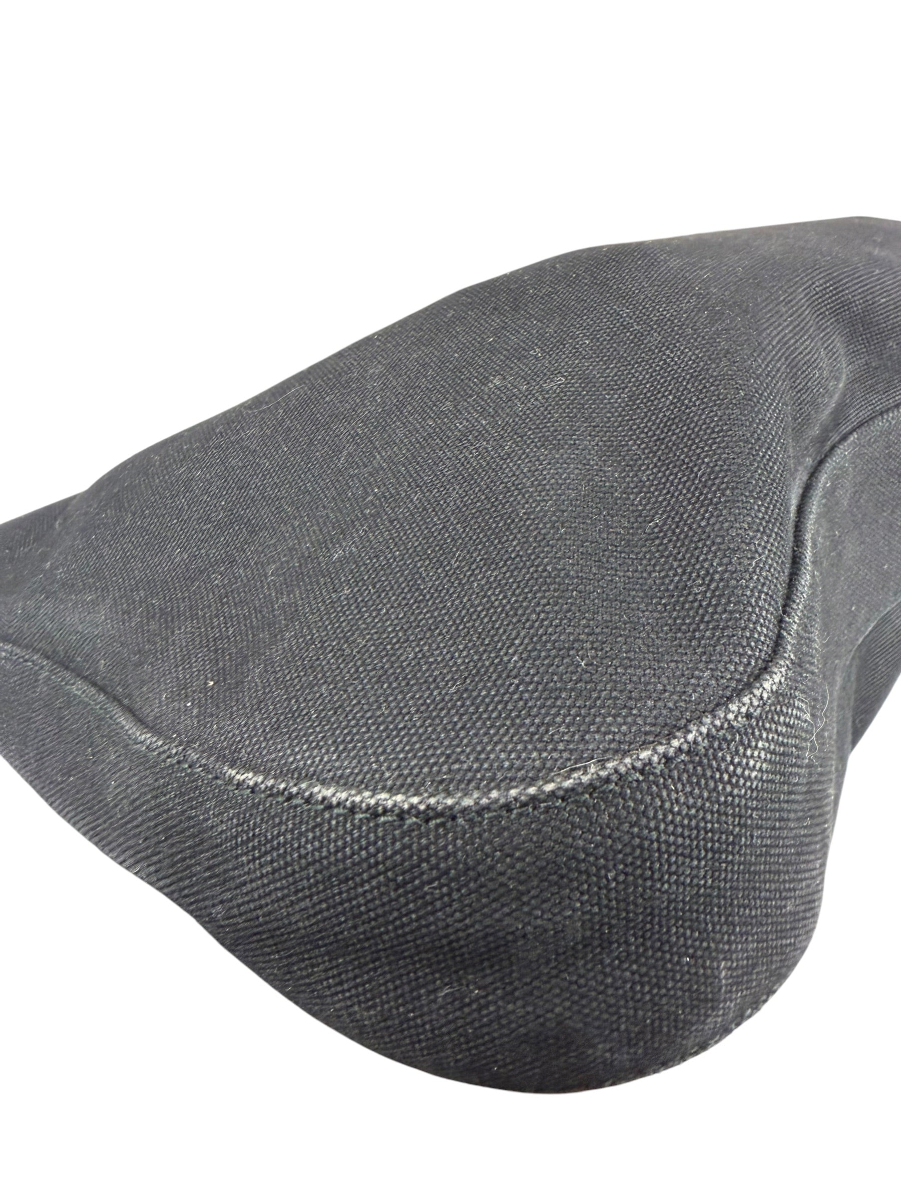 Prada Vintage Black Canvas Shoulder Bag