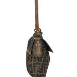 Fendi Zucca Brown Monogram Canvas FF Chef Shoulder Bag