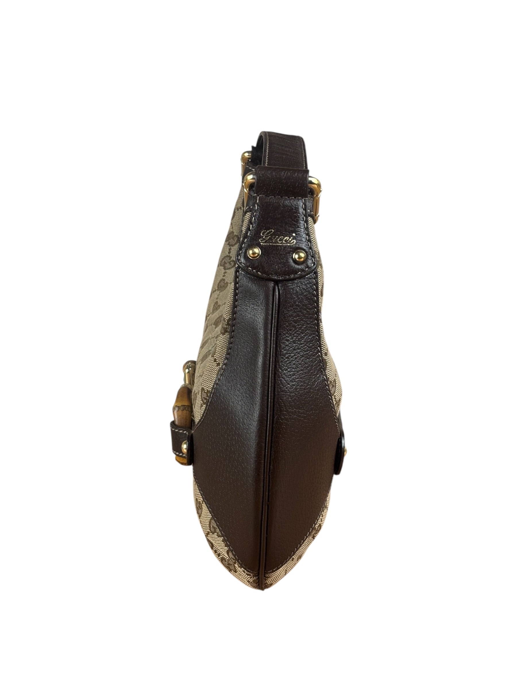 Gucci GG Canvas Bamboo Horsebit Amalfi Hobo