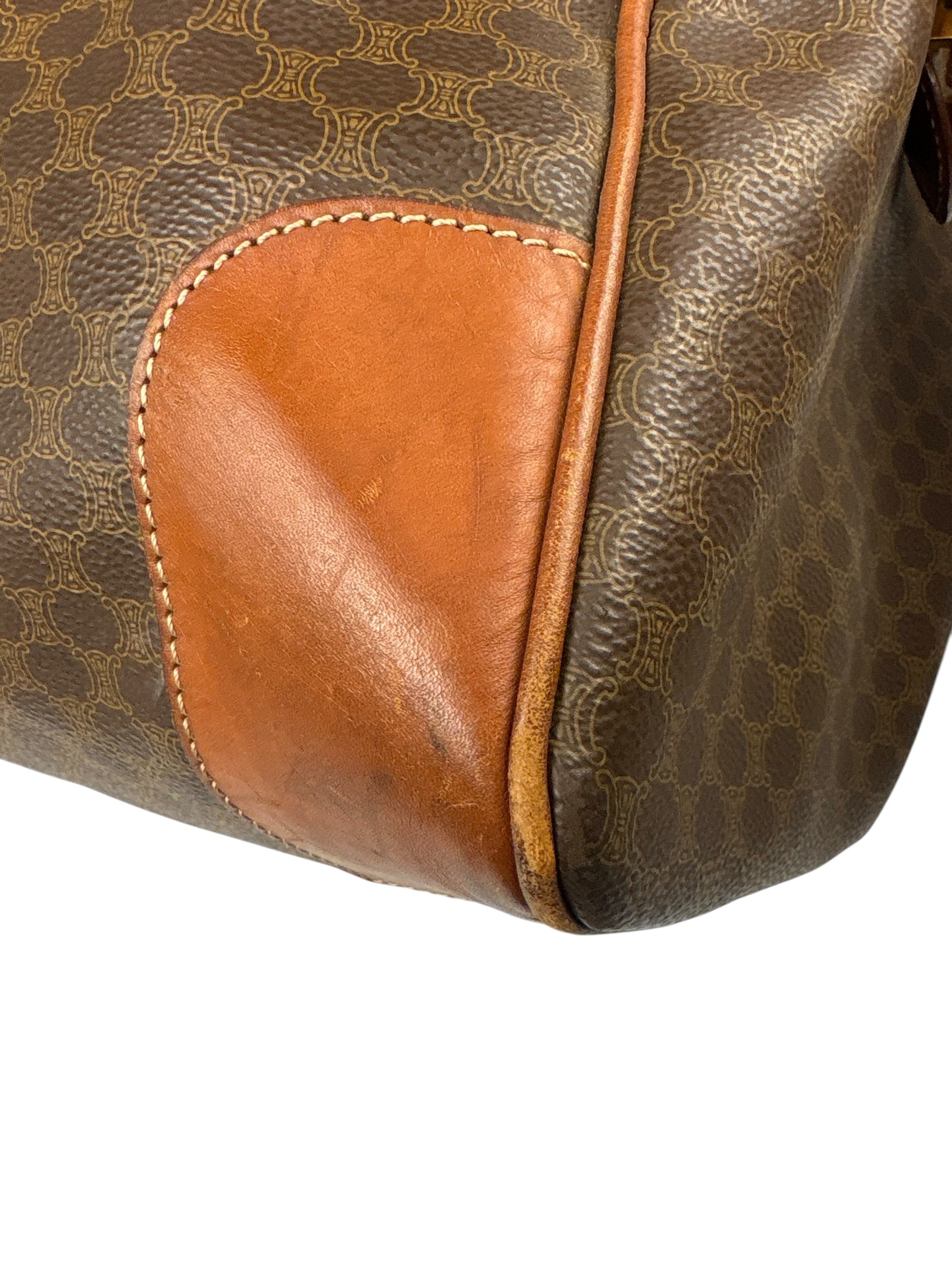 Celine Vintage Macadam Weekender Boston Bag