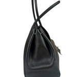 Balenciaga Black Leather Bel Air Carry Carry All Large Tote