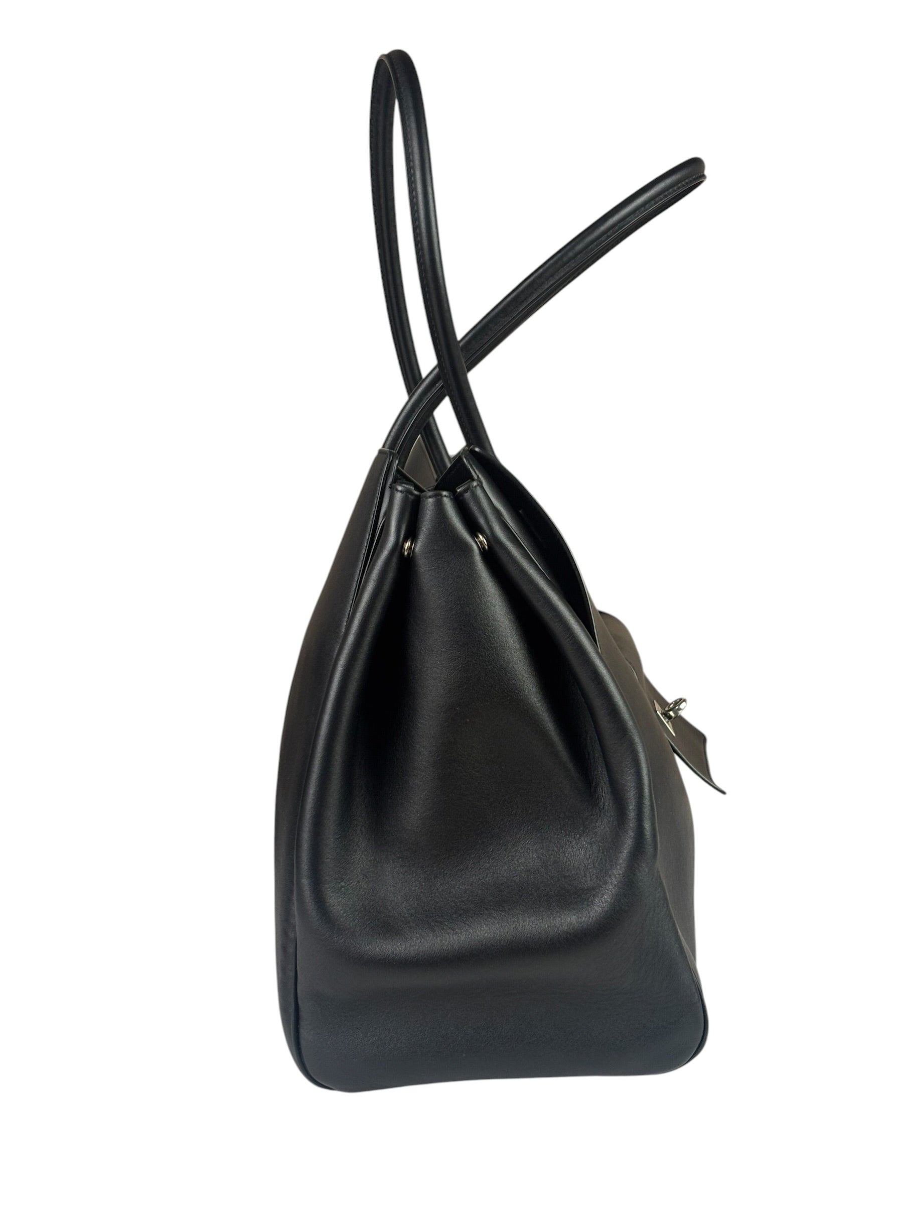 Balenciaga Black Leather Bel Air Carry Carry All Large Tote