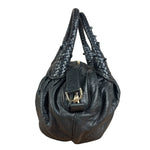 Fendi Vintage Black Leather Spy Hobo Bag