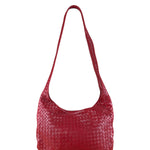 Bottega Veneta Vintage Red Intrecciato Hobo Bag