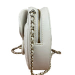 Chanel CC In Love White Quilted Leather Heart Bag 2022