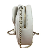 Chanel CC In Love White Quilted Leather Heart Bag 2022